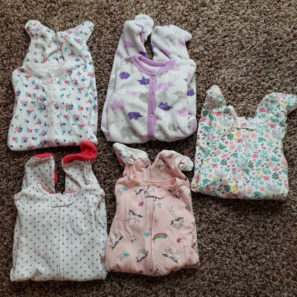 6m babygirl pajamas